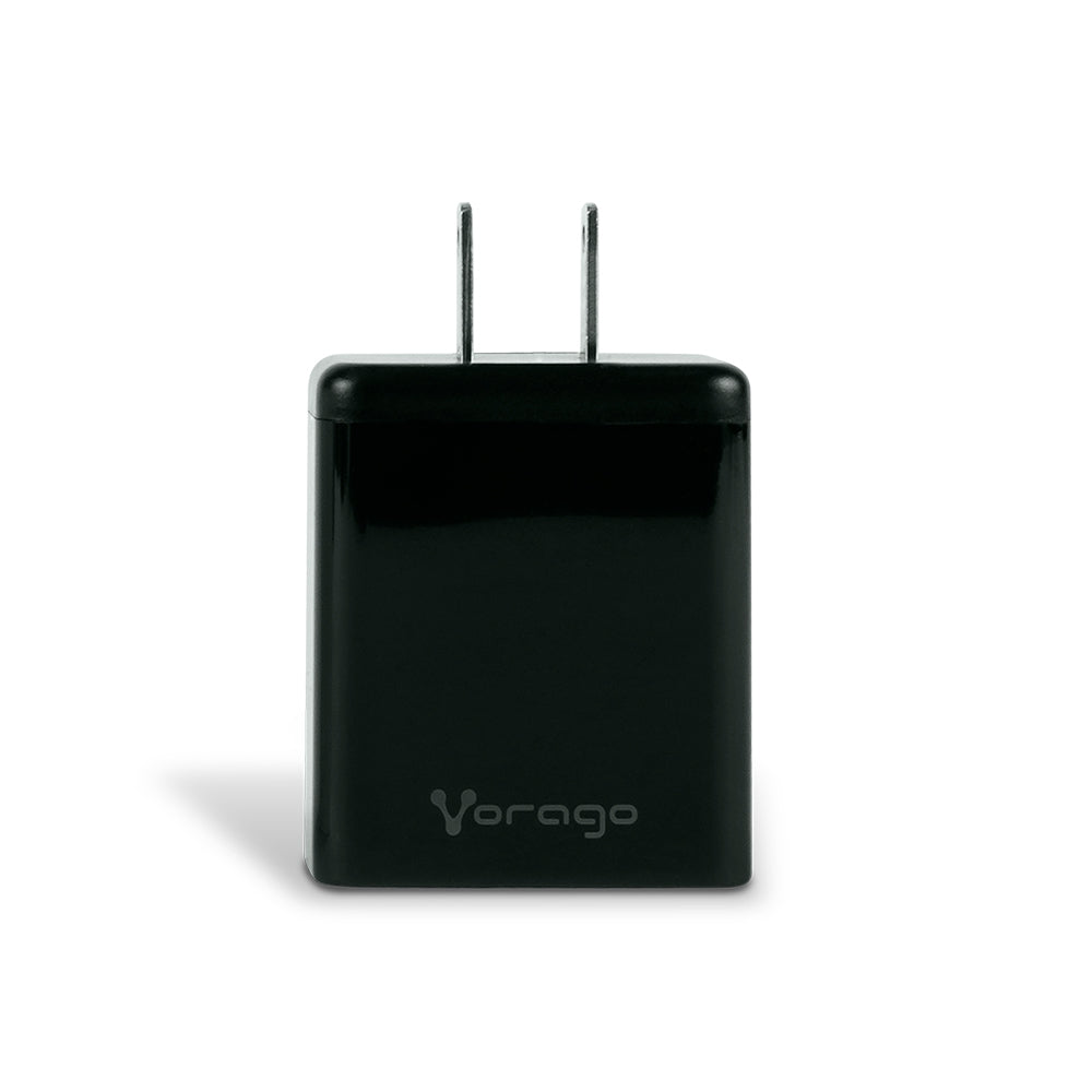 Cargador Vorago Au-305-Bk Para Auto Tipo Pd 20W Y Usb Quick Charge 3.0 Negro