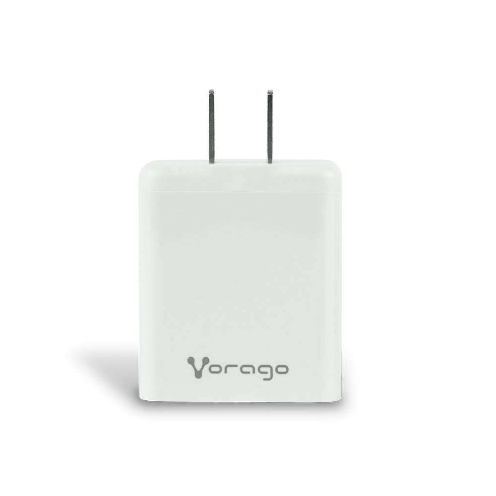 Cargador Vorago Au-305-Wh Para Auto Tipo Pd 20W Y Usb Quick Charge 3.0 Blanco