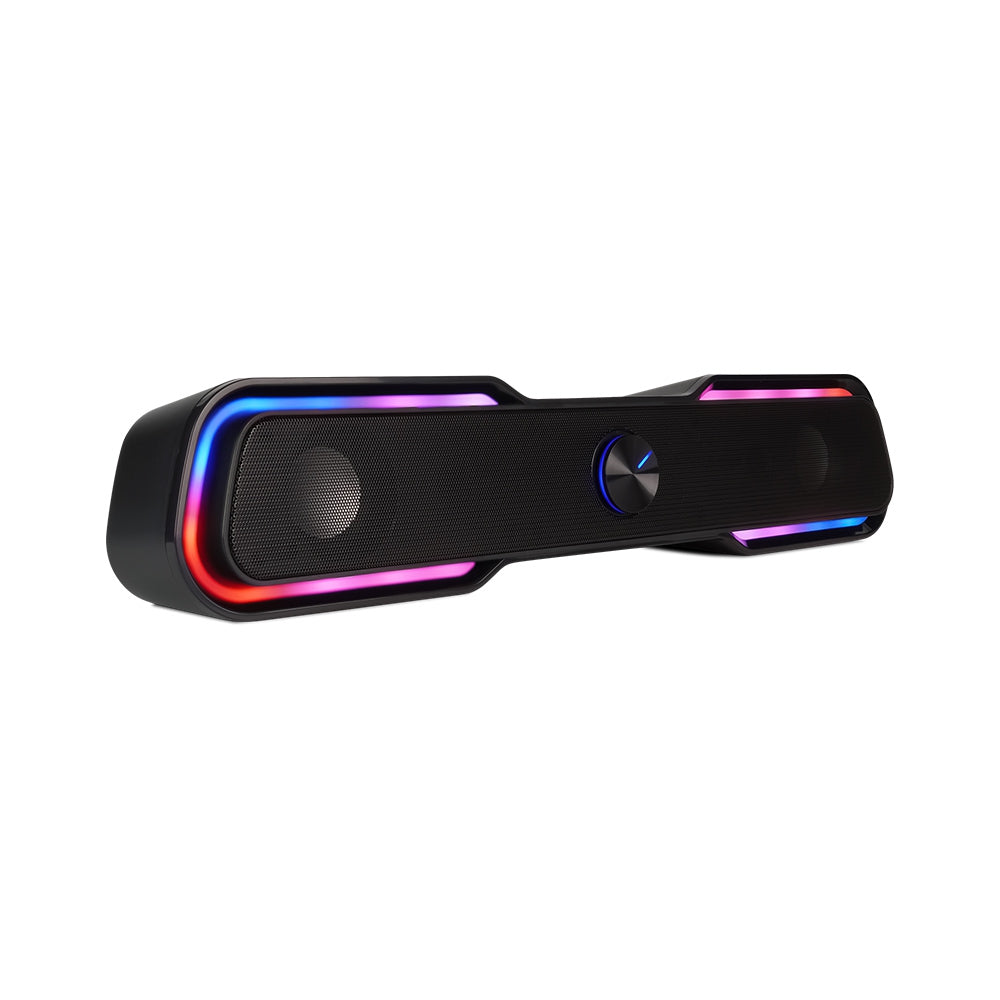 Bocinas Vorago Bsp-350 Start The Game Bluetooth/3.5Mm Usb Iluminación Rgb Negro