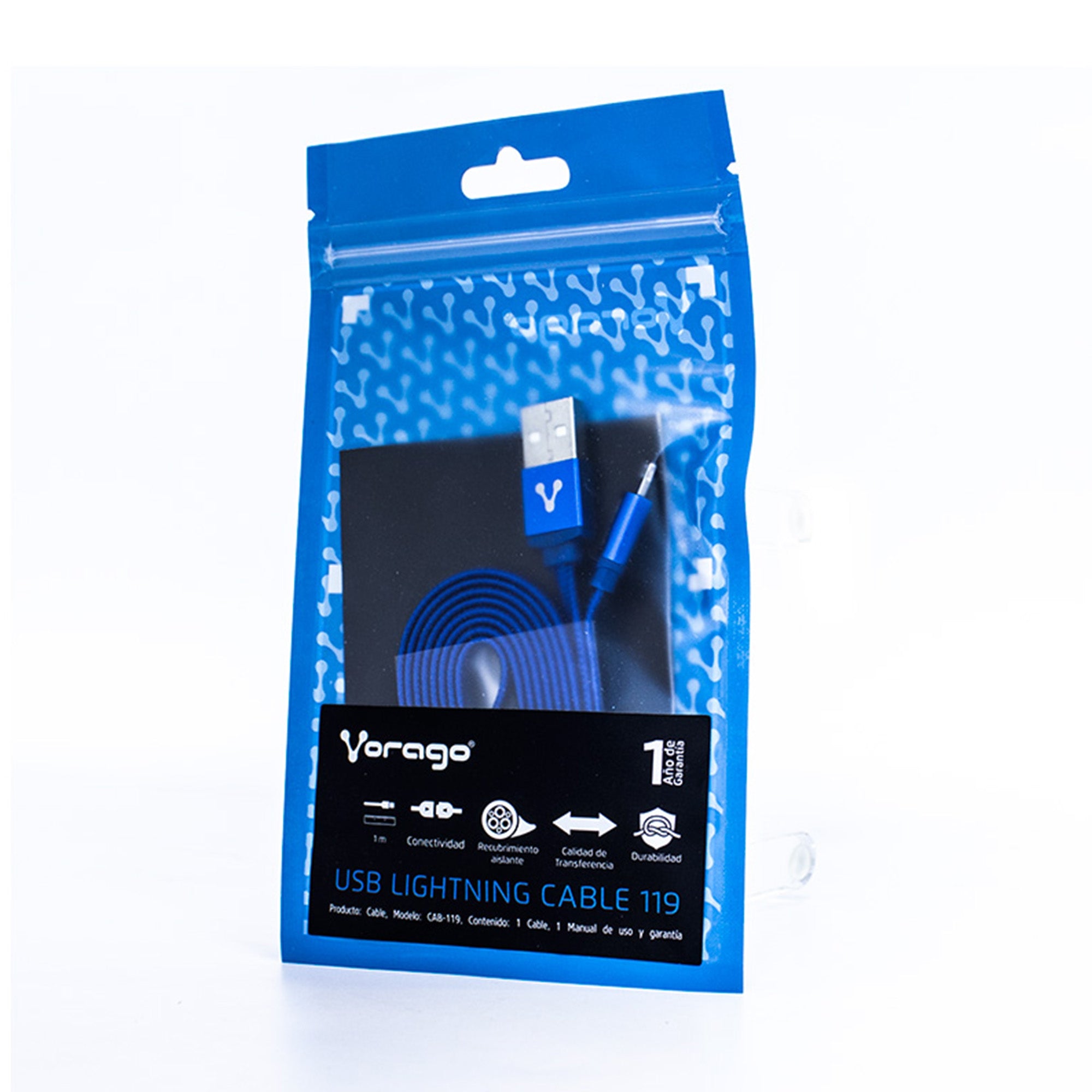 Cable Lightning Vorago Cab-119 Azul M