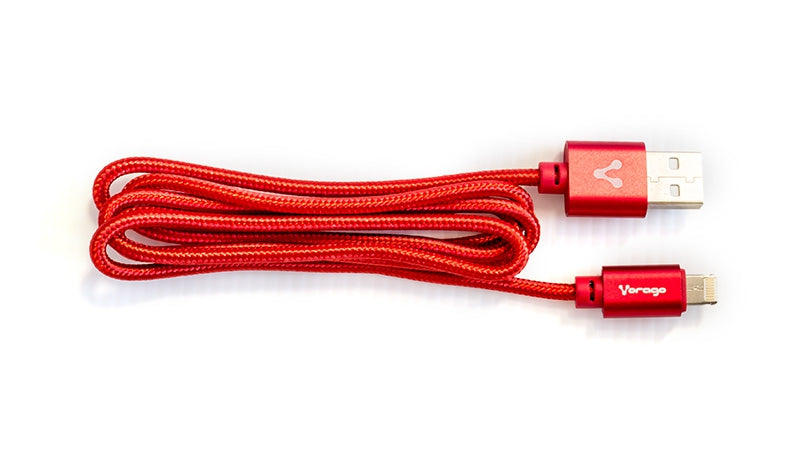 Cable Vorago Cab-209 Dual Micro Usb/Lightning Rojo 1M Bolsa