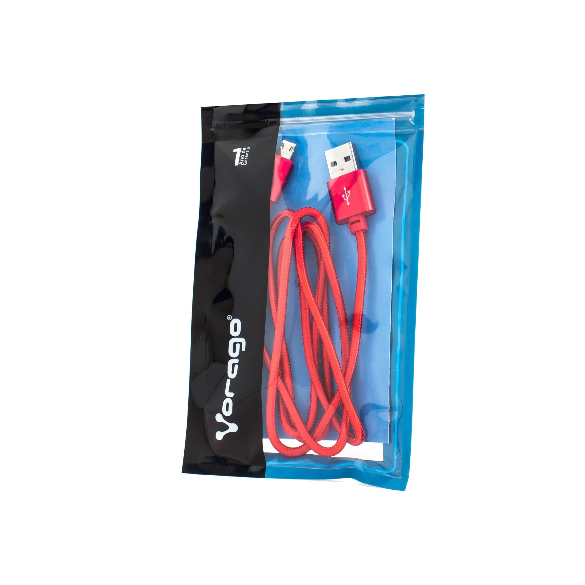 Cable Vorago Cab-209 Dual Micro Usb/Lightning Rojo 1M Bolsa