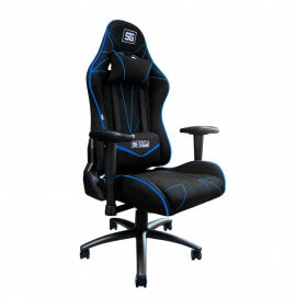 Silla Gaming Vorago Cgc500-Bl Asiento Acolchado Negro/Azul