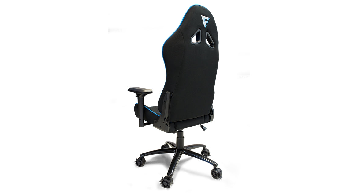 Silla Game Factor Tela Reclinable 4D, Metal Negra/Azul Cgc600-Bl