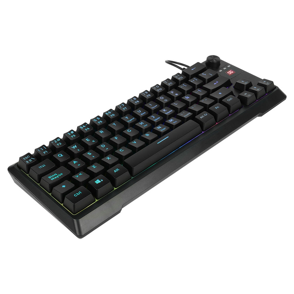 Teclado Start The Game Vorago Kb-506 Tkl Factor 65% Rgb Rueda Multimedia Alámbrico Anti Ghosting Usb Negro