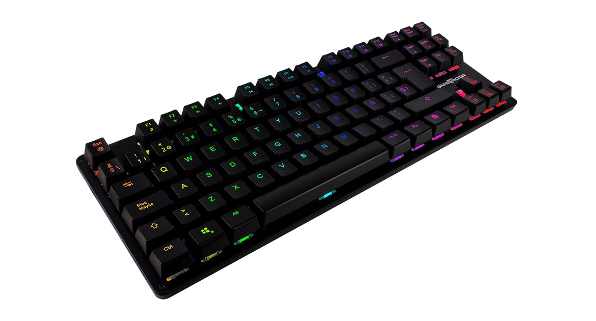 Teclado Mecánico Game Factor Kbg500-Bl Vorago Alámbrico Español Negro Rgb