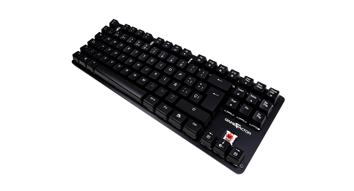 Teclado Mecánico Game Factor Kbg500-Bl Vorago Alámbrico Español Negro Rgb