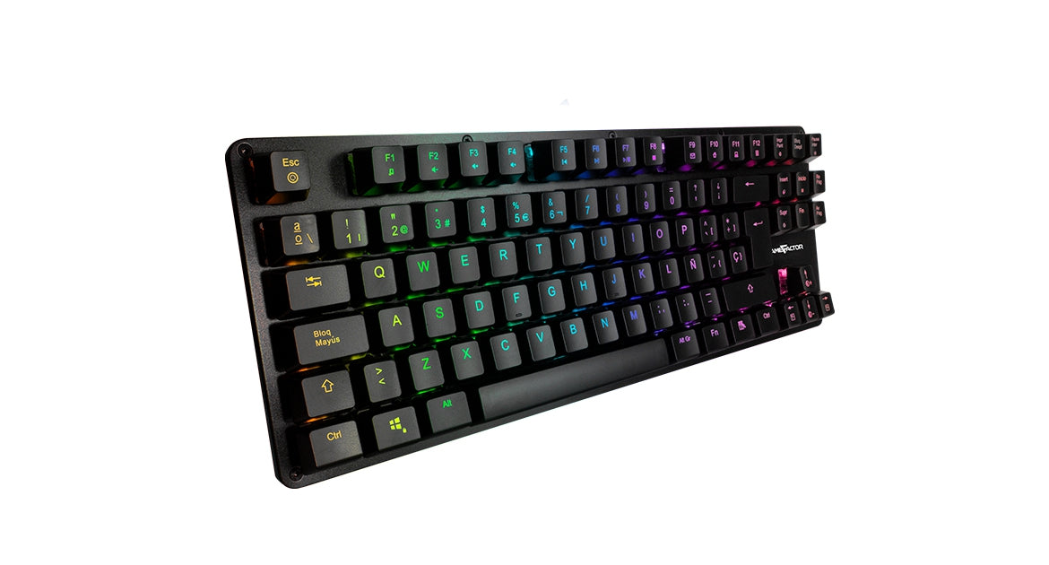 Teclado Mecánico Game Factor Kbg500-Bl Vorago Alámbrico Español Negro Rgb