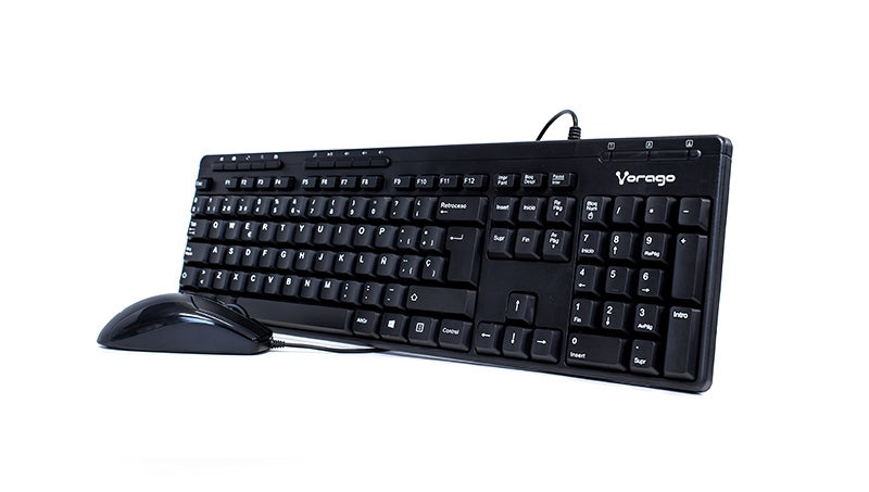 Kit De Teclado Y Mouse Vorago Km-104 Estándar 105 Teclas Negro 1000 Dpi