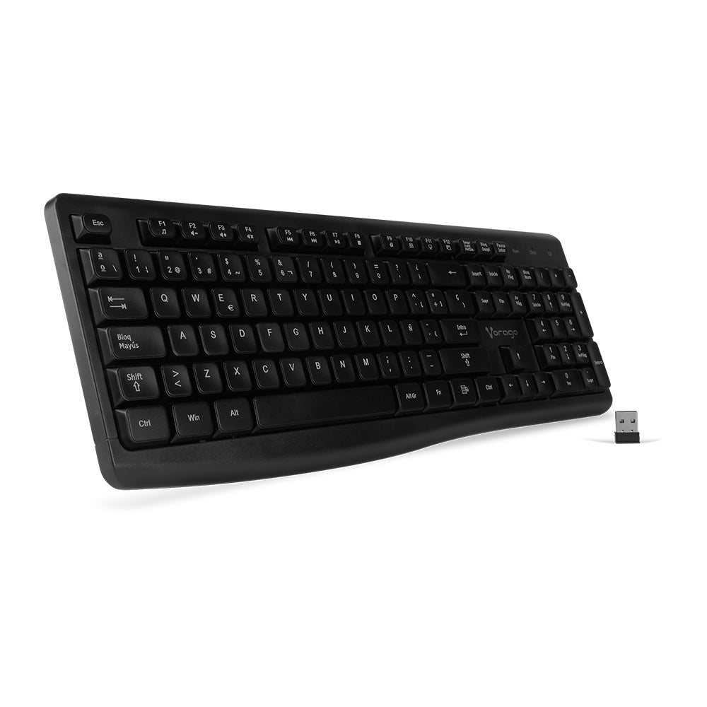 Teclado Vorago Inalambrico Multimedia Negro 8-10 Mts Km-200-V2