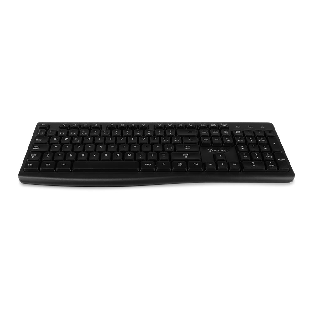 Teclado Vorago Inalambrico Multimedia Negro 8-10 Mts Km-200-V2