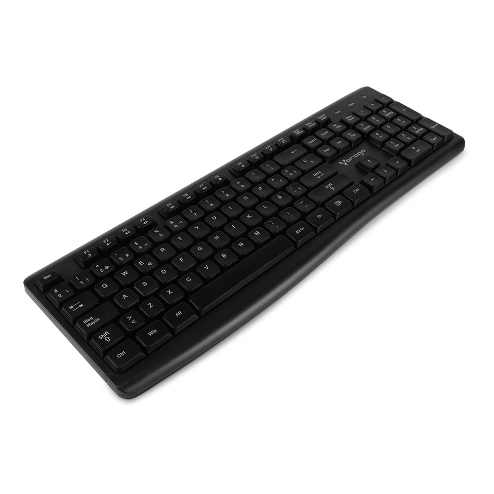 Teclado Vorago Inalambrico Multimedia Negro 8-10 Mts Km-200-V2