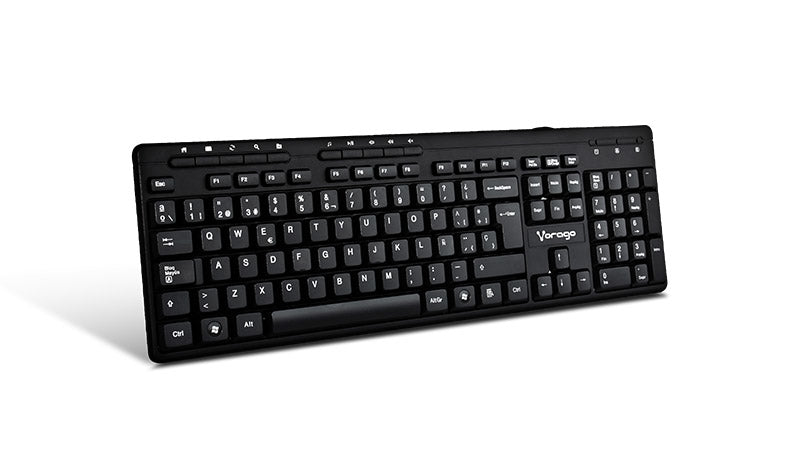 Kit De Teclado Y Mouse Vorago Kms-104 Estándar 105 Teclas Negro 1000 Dpi