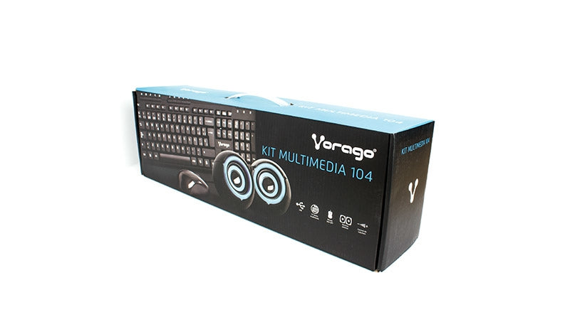 Kit De Teclado Y Mouse Vorago Kms-104 Estándar 105 Teclas Negro 1000 Dpi