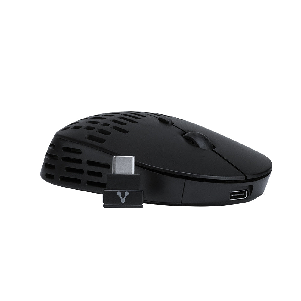 Mouse Vorago Mo-208 Inalambrico Tipo C Y Bluetooth Hasta 2400 Dpi Recargable Negro