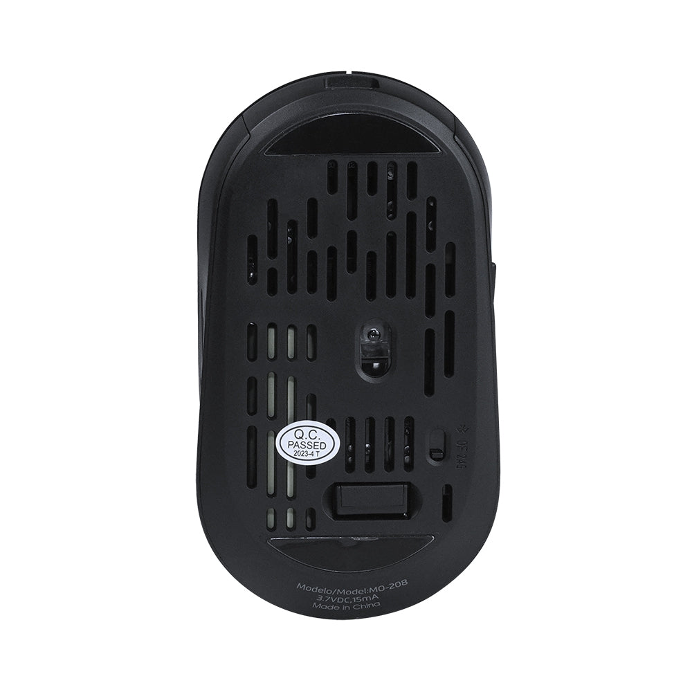 Mouse Vorago Mo-208 Inalambrico Tipo C Y Bluetooth Hasta 2400 Dpi Recargable Negro