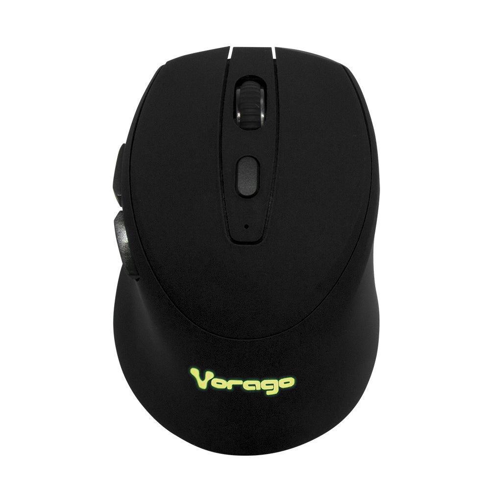 Mouse Inalámbrico Iluminado Vorago Mo-306 Negro 2400 Dpi Recargable