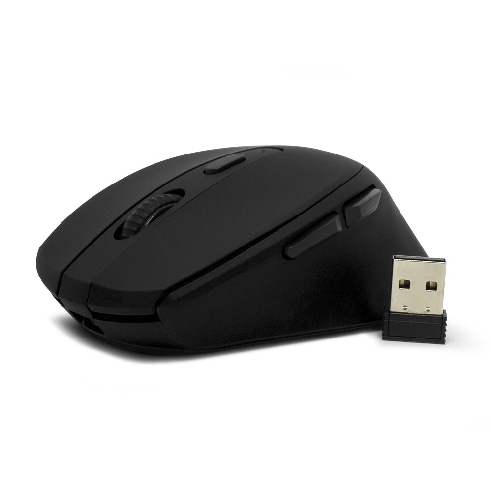 Mouse Inalámbrico Iluminado Vorago Mo-306 Negro 2400 Dpi Recargable