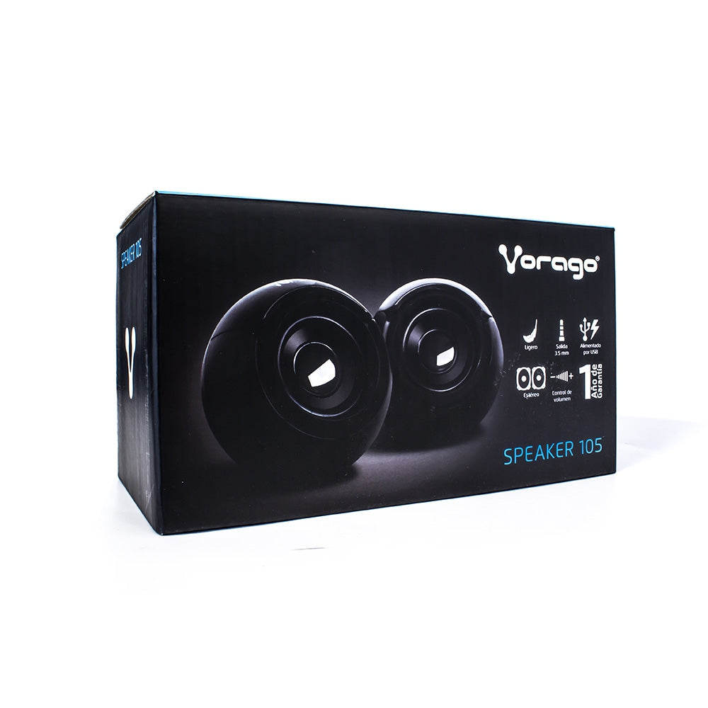 Bocina Vorago Spk-105 6 W Negro Alámbrico Usb/35Mm