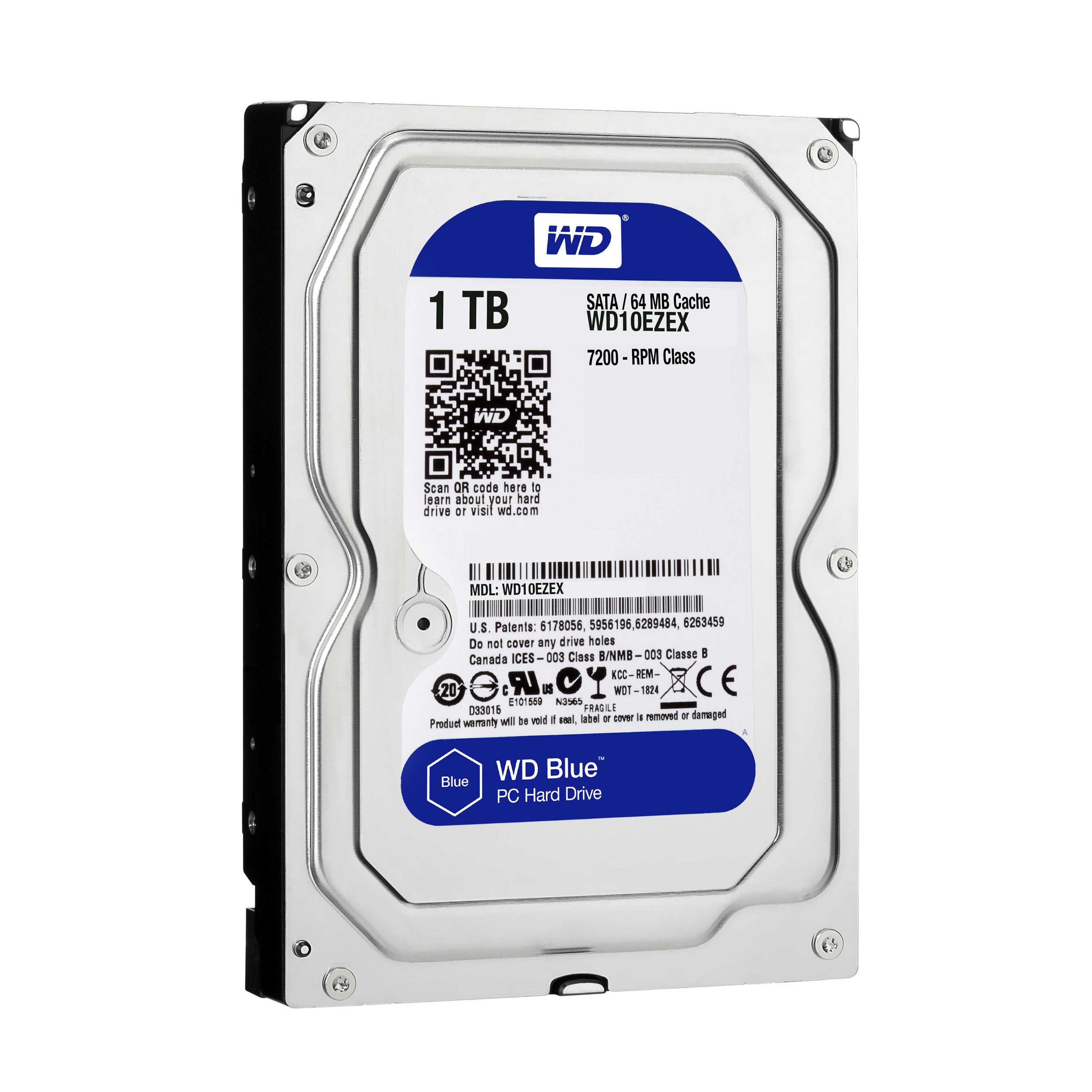 Disco Duro Western Digital Wd10Ezex Interno Blue 3.5 Pulgadas 1Tb Sata Iii 6 Gbit/S 7200Rpm 64Mb Cache