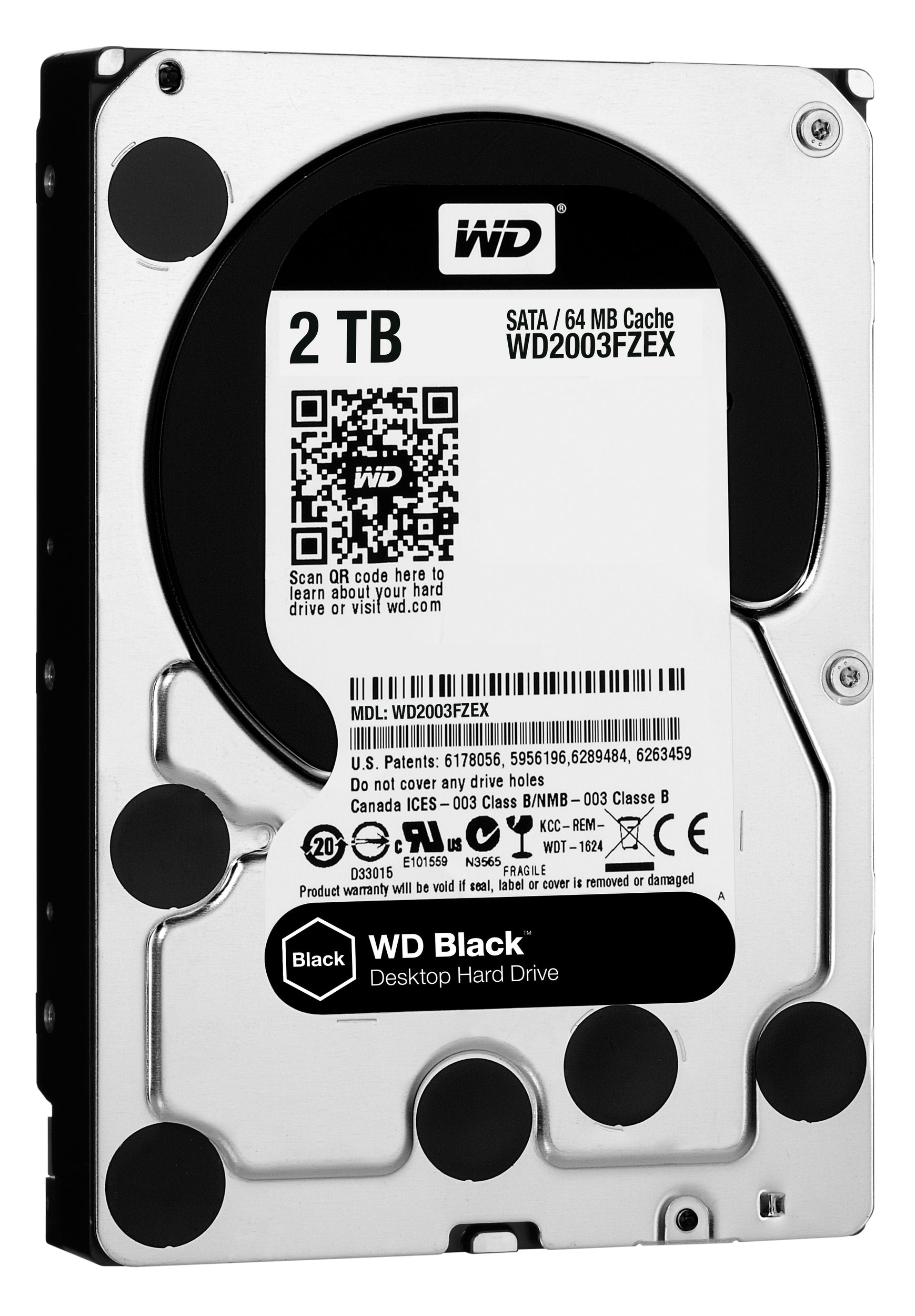 Disco Duro Interno Wd 2Tb 3.5" Wd2003Fzex 64Mb Sata3 7200Rpm Black