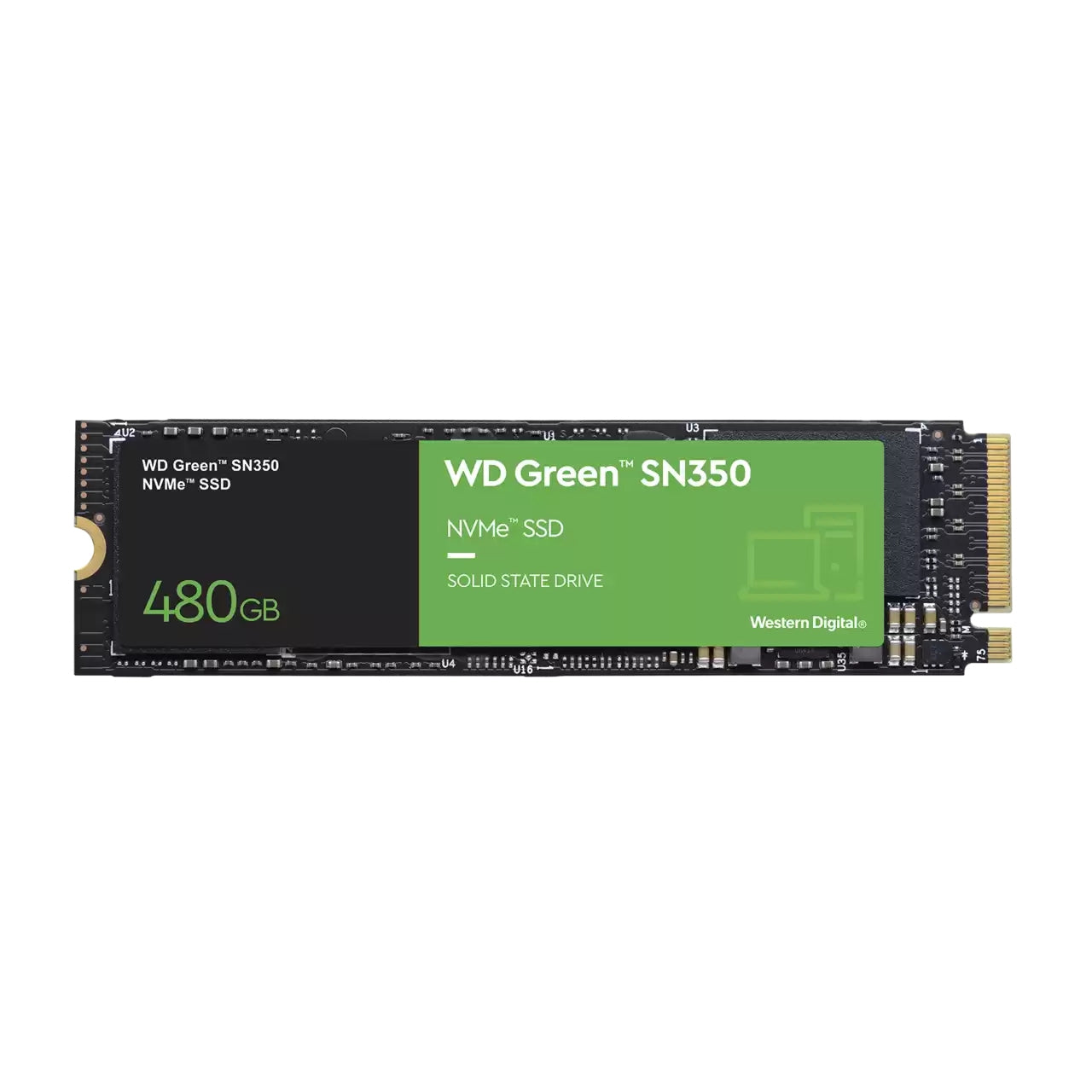 Unidad De Estado Solido Western Digital Wds480G2G0C Ssd Green Sn350 Nvme 480Gb Pci Express 3.0 M.2