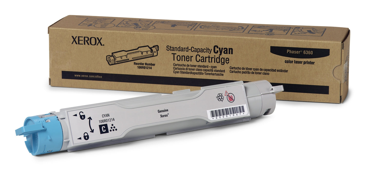 Tóner Xerox 106R01214 Cartucho 5000 Páginas Cian Laser Gris