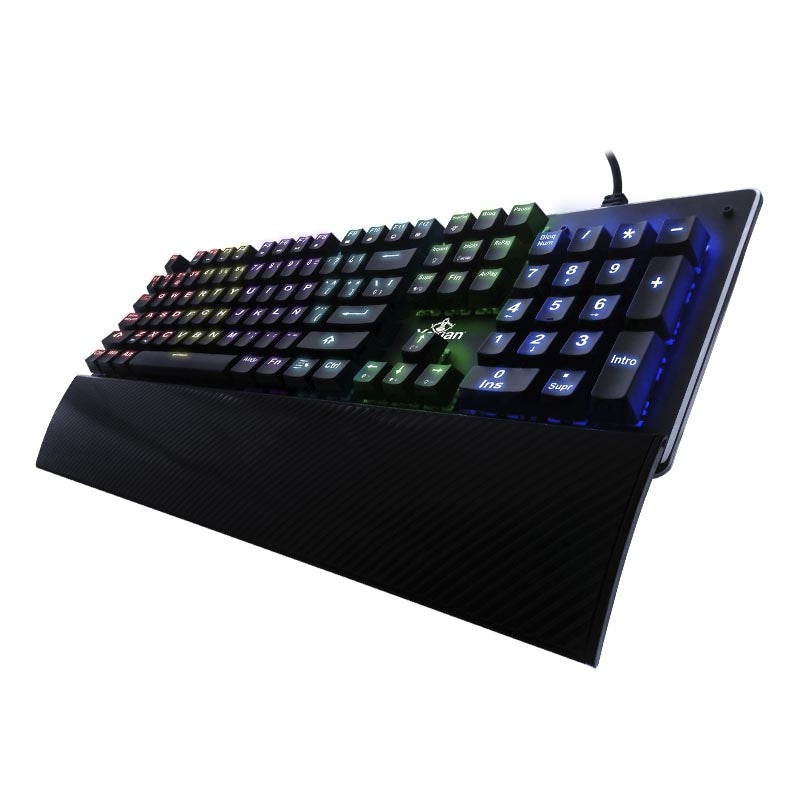 Teclado Gamer Me Swro Rgb Yeyian Flare Serie 2000 Yat1803 Mecanic Switch Rojo