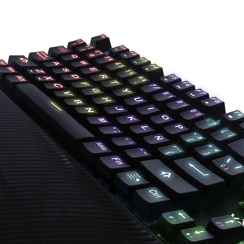 Teclado Gamer Me Swro Rgb Yeyian Flare Serie 2000 Yat1803 Mecanic Switch Rojo