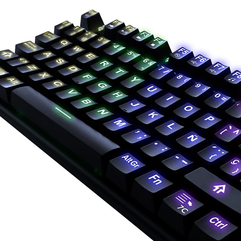 Teclado Gamer Me Swro Rgb Yeyian Spark Serie 2000 Yat1806 Mecanic Switch Rojo