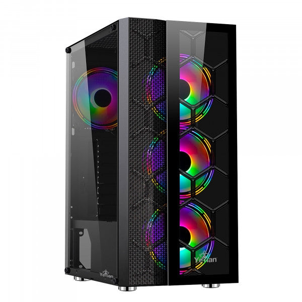 Gabinete Gaming Yeyian Case Rapture Series 2500 Midi-Tower Atx Micro-Atx Negro