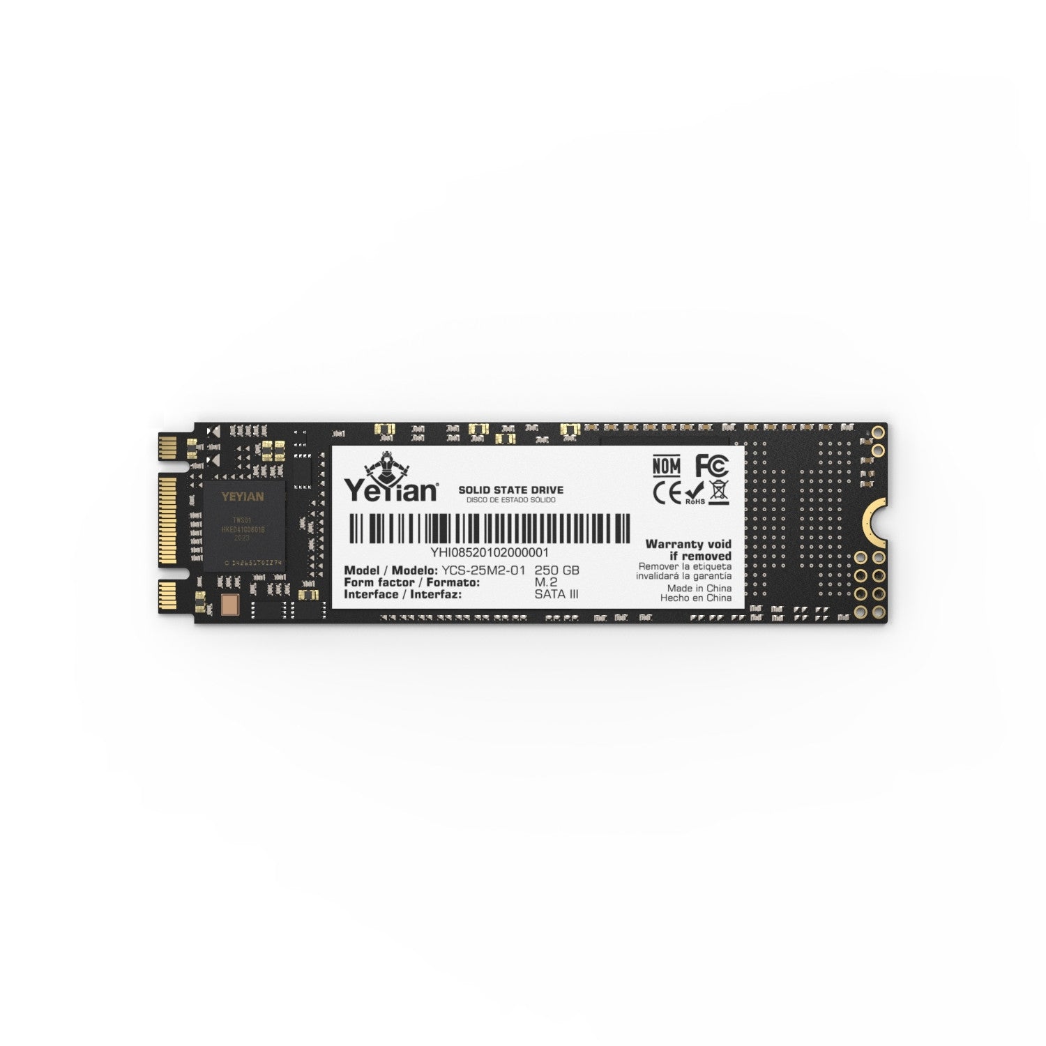 Unidad Ssd M.2 Yeyian Valk Serie 4000 250Gb Sata 3 Ycs-25M2-01