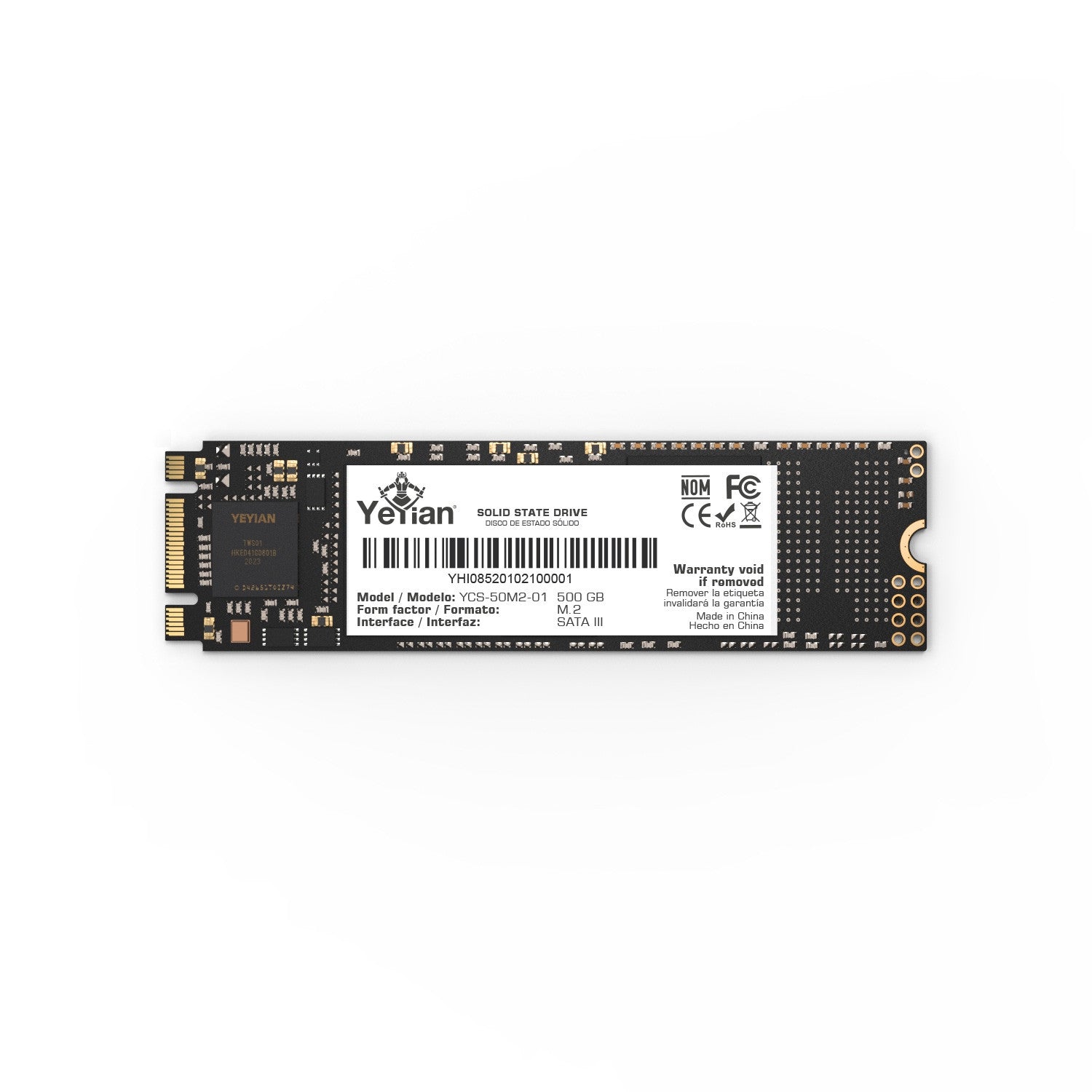 Unidad Ssd M.2 Yeyian Valk Serie 4200 500Gb Sata 3 Ycs-50M2-01