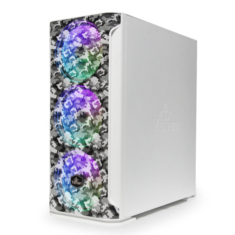 Gabinete Hollow 2500 Atxc/T 3Ven Argb/Mesh/ Yeyian Ygh-49704 Argb/Mesh/Usb/Blanco