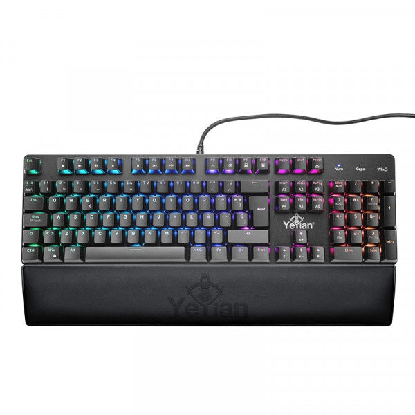 Teclado Gamer Yeyian Ykm-Ergb-03 Kusari Mecanic Switch Café Rgb