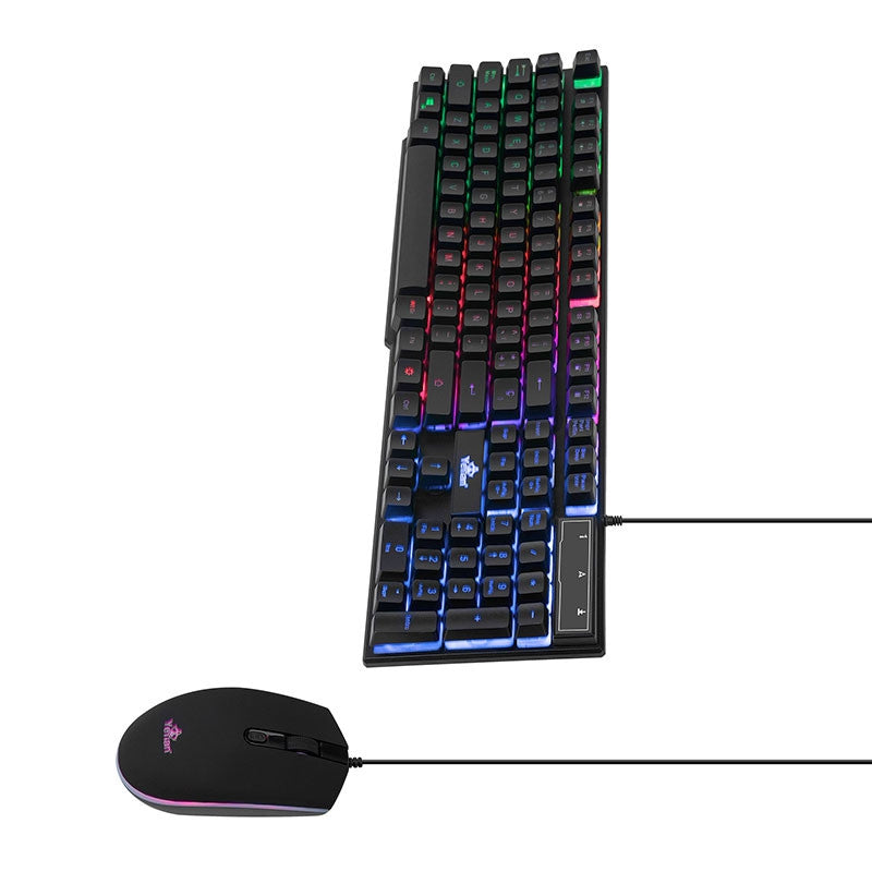 Kit De Teclado Y Mouse Yeyian Ykp-20705 Juego Negro