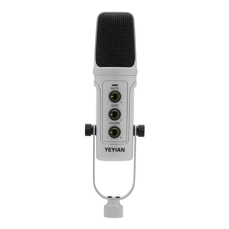 Micrófono Condensador Kit Para Streaming Yeyian Ysa-Uchq-02 80Hz-20000Khz Color Blanco