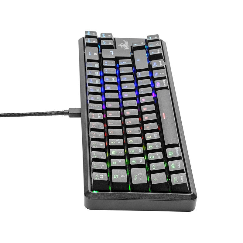 Teclado Gaming Yeyian Ytm-28210B Gamer Akil S3500 Mecanic Switch Azul Rgb/Bt