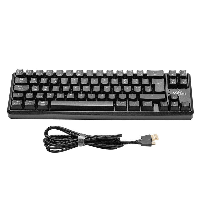 Teclado Gaming Yeyian Ytm-28210B Gamer Akil S3500 Mecanic Switch Azul Rgb/Bt